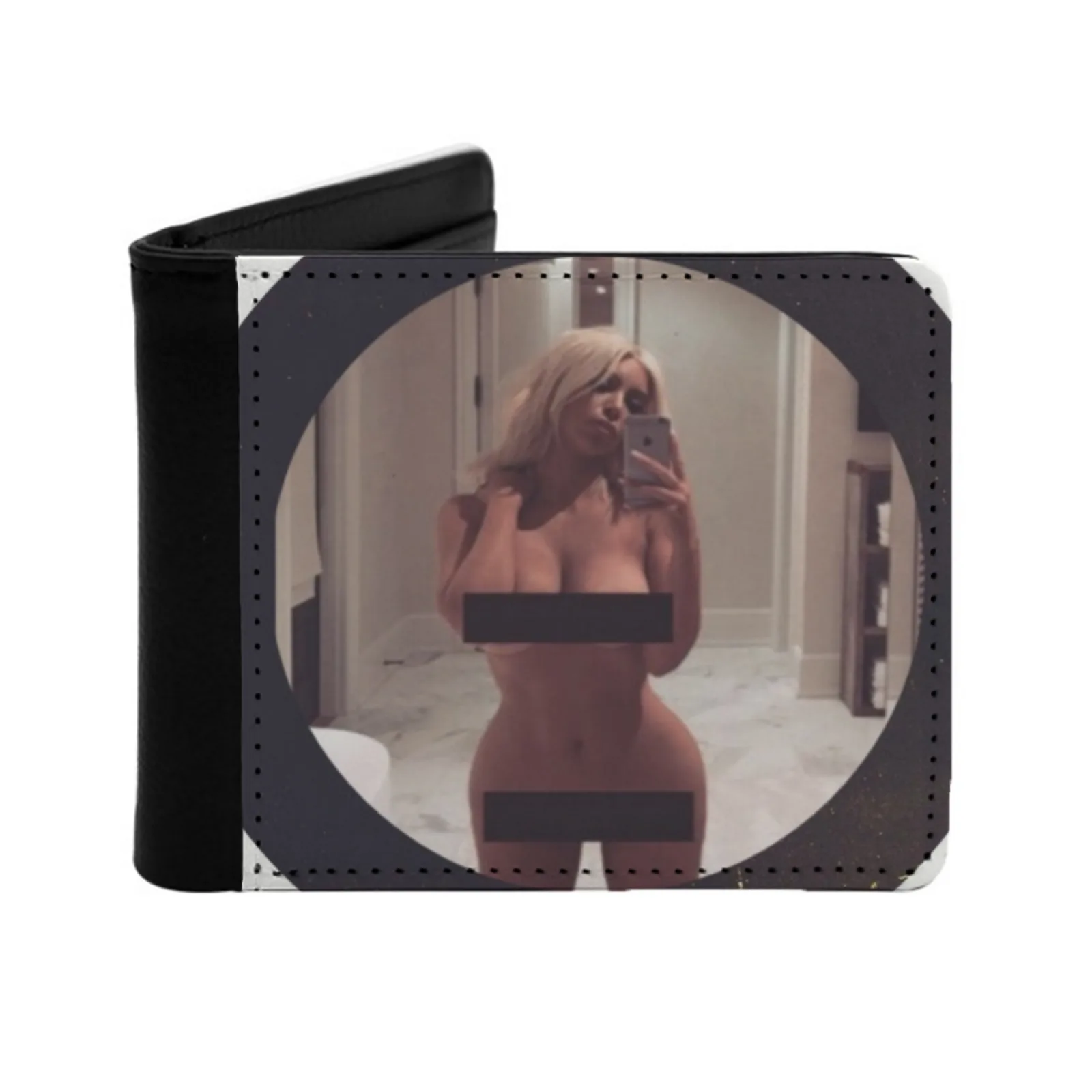 

Personalized Men's Leather Wallet Card Money Bag Pu Leather Wallet Sexy Men Women Pop Culture New Personalized Print Vintage