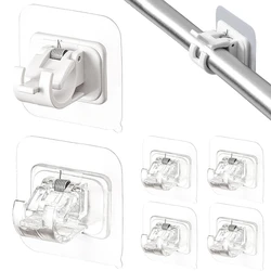 Curtain Rod Bracket Hook Waterproof Punch-free Curtain Fixed Clip Hanging Rack Hook Home Kitchen Bathroom Storage Rack Holders