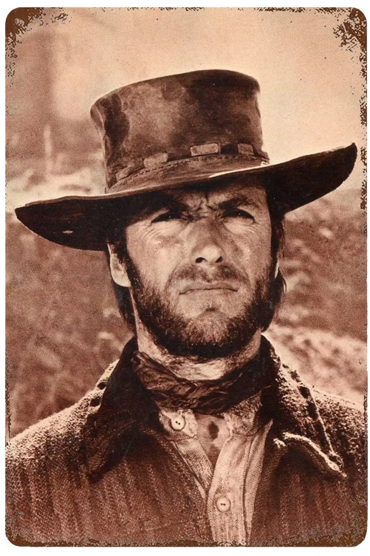 Clint Eastwood Metal Plaque Tin Sign,Vintage Metal Pub Club Cafe bar Home Wall Art Decoration Poster Retro