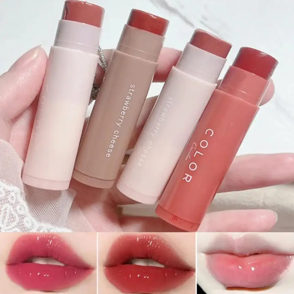 Lápiz labial que cambia de Color por temperatura, lápiz labial mate de larga duración, tinte rosa 24, hidratante rojo, resistente al agua, horas de labios V Q8K2