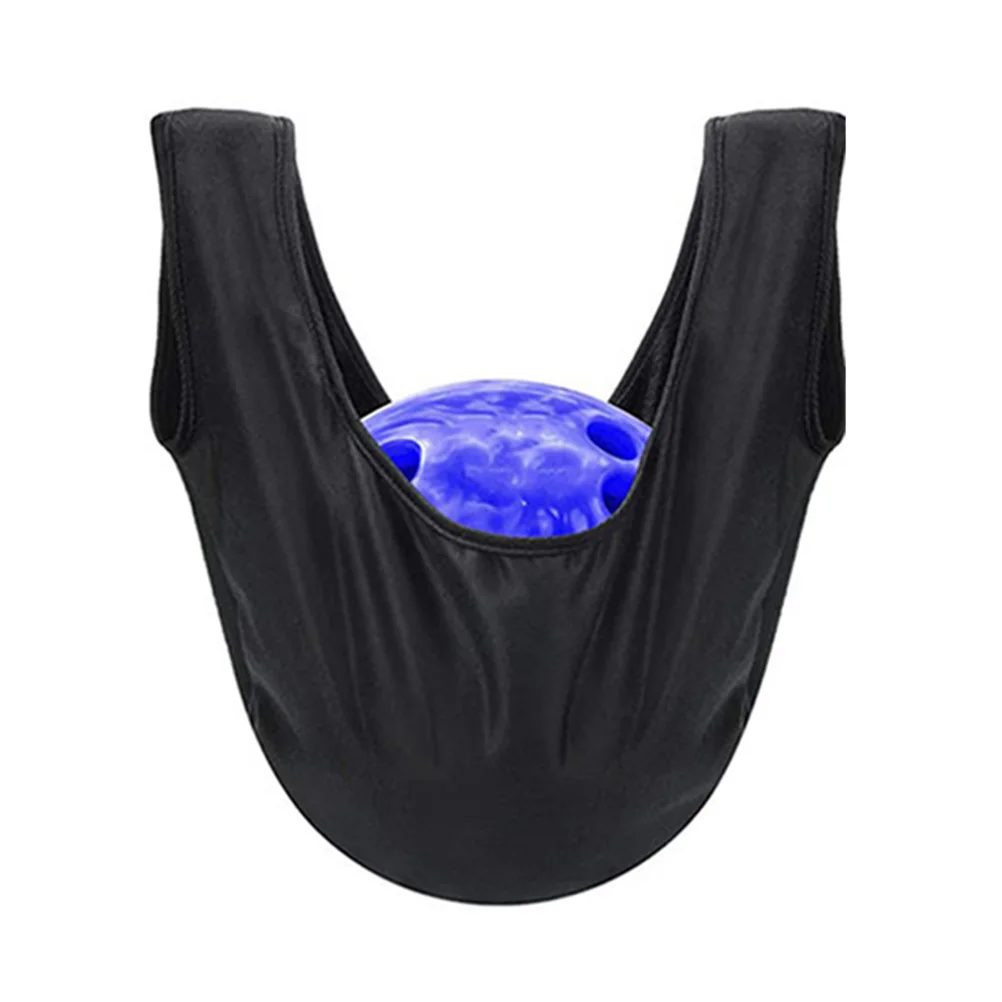 

2 Pcs Microfiber Towel Cleaning Bags and Ball Cloth Bowling Polishing Black Cloths