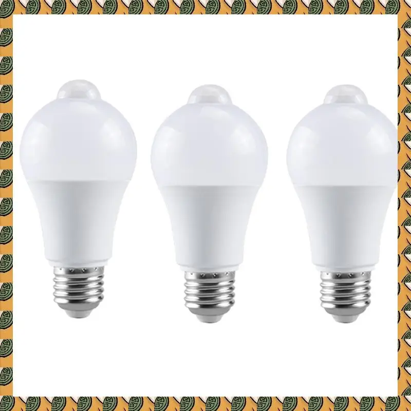 A77I 3X 85-265V E27 PIR Motion Sensor Lamp 12W Bulb With Motion Sensor Infrared Motion Detector Security Light White Light