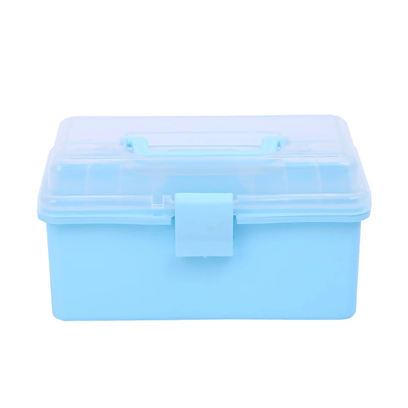 3 Layers Large Capacity Storage Box Foldable Multifunctional Plastic Portable Makeup Hairpin Organizer Nail Art Jewelry Box