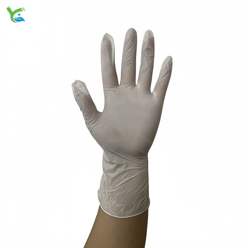 Disposable composite nitrile PVC gloves black thickened durable suitable for beauty catering household use protective gloves