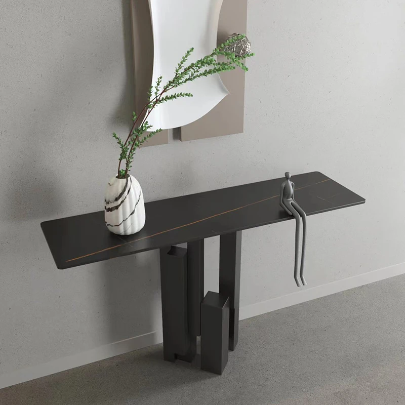 طاولات وحدة التحكم الفاخرة طاولة وحدة التحكم الإبداعية الحديثة الجمالية الحد الأدنى Muebles De Pasillo Estrechos أثاث غرفة المعيشة