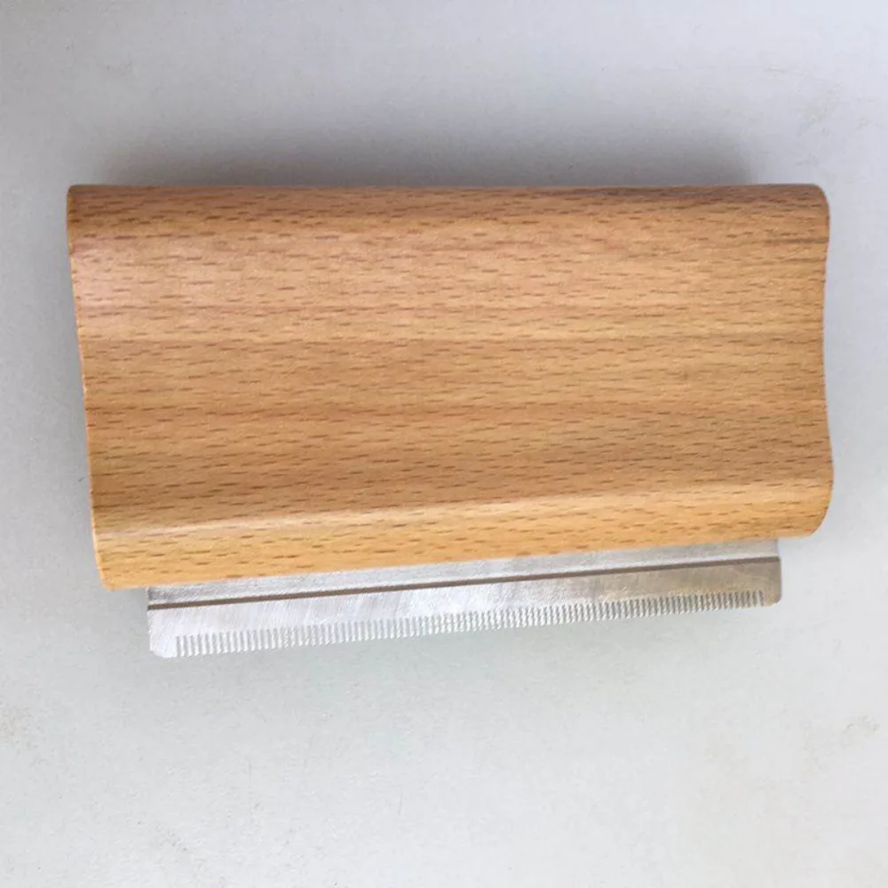Wooden Horse Grooming Brush for Coat Deshedding and Shedding Control