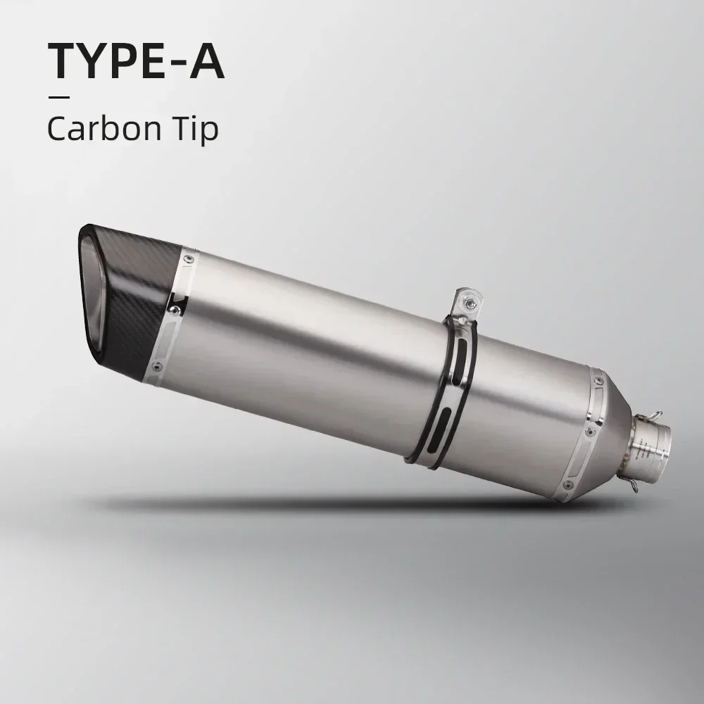 

570mm Length Motorcycle Exhaust Pipe Muffler Exhaust Silencer Slip 51mm,