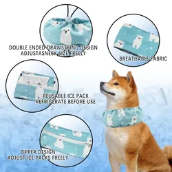 Dog Cooling Collar Pet Cooling Ice Apron Cat Bib Kitten Puppy Cool Clothes Ice Scarf Heatstroke Pet Cooling Collar Dog Supplies