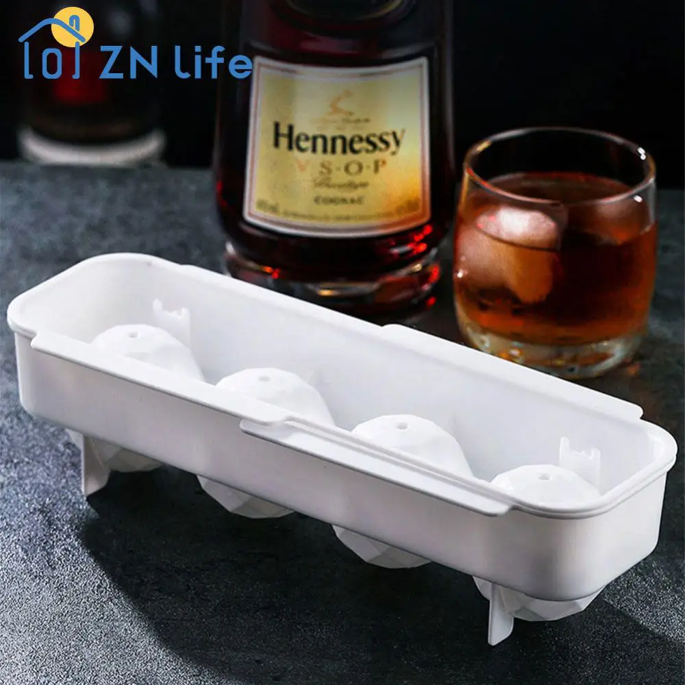 Ice Box Round Whiskey Half-opening/closing Design White Bar Accessories Tool Moulds New Household Tools Ice Tray