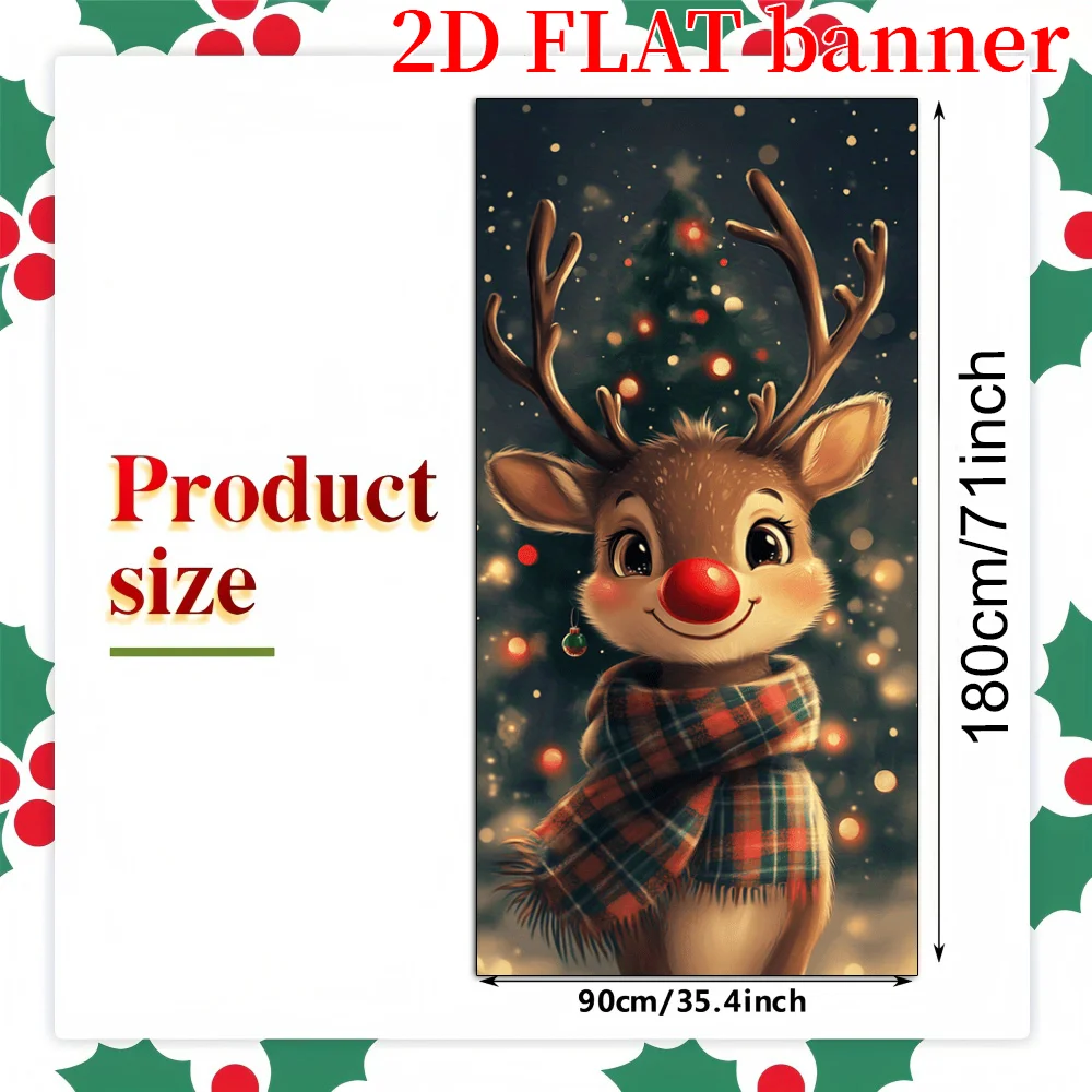 لافتة مسطحة ثنائية الأبعاد من القماش لافتة للحفلات غطاء باب نبوءة مشهد لعيد الميلاد، يتميز بنجوم الملاك والراعيين #5