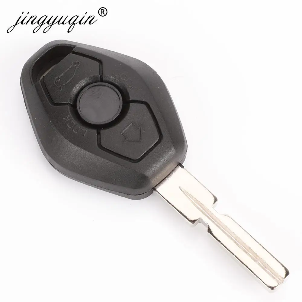 jingyuqin 10pcs Car Remote Key DIY for BMW EWS 1/3/5/7 Series X3 X5 Z3 Z4 ID44 7935 Chip Keyless Entry Transmitter HU58 HU92