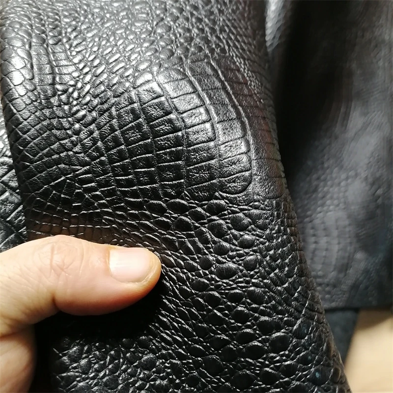 1.5/1.8mm Black Cowhide. First Layer Leather. Real Leather Fabric. Handmade DIY For Bags. Mat. Full-Sheet Cutting