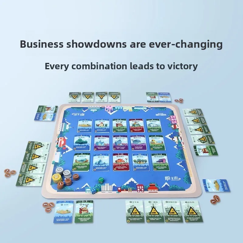 Jeu de construction de ville japonaise Yaofish, jouet de dés pour enfants, jeu de société de stratégie familial, éducation financière et pensée logique, cadeau