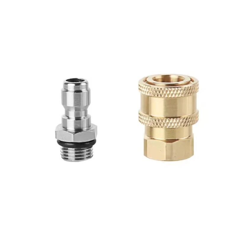 1/4 Quick Connector High Pressure Washer Adapter Set M14*1.5 Female 4000PSI Brass foam lance adapter coupler