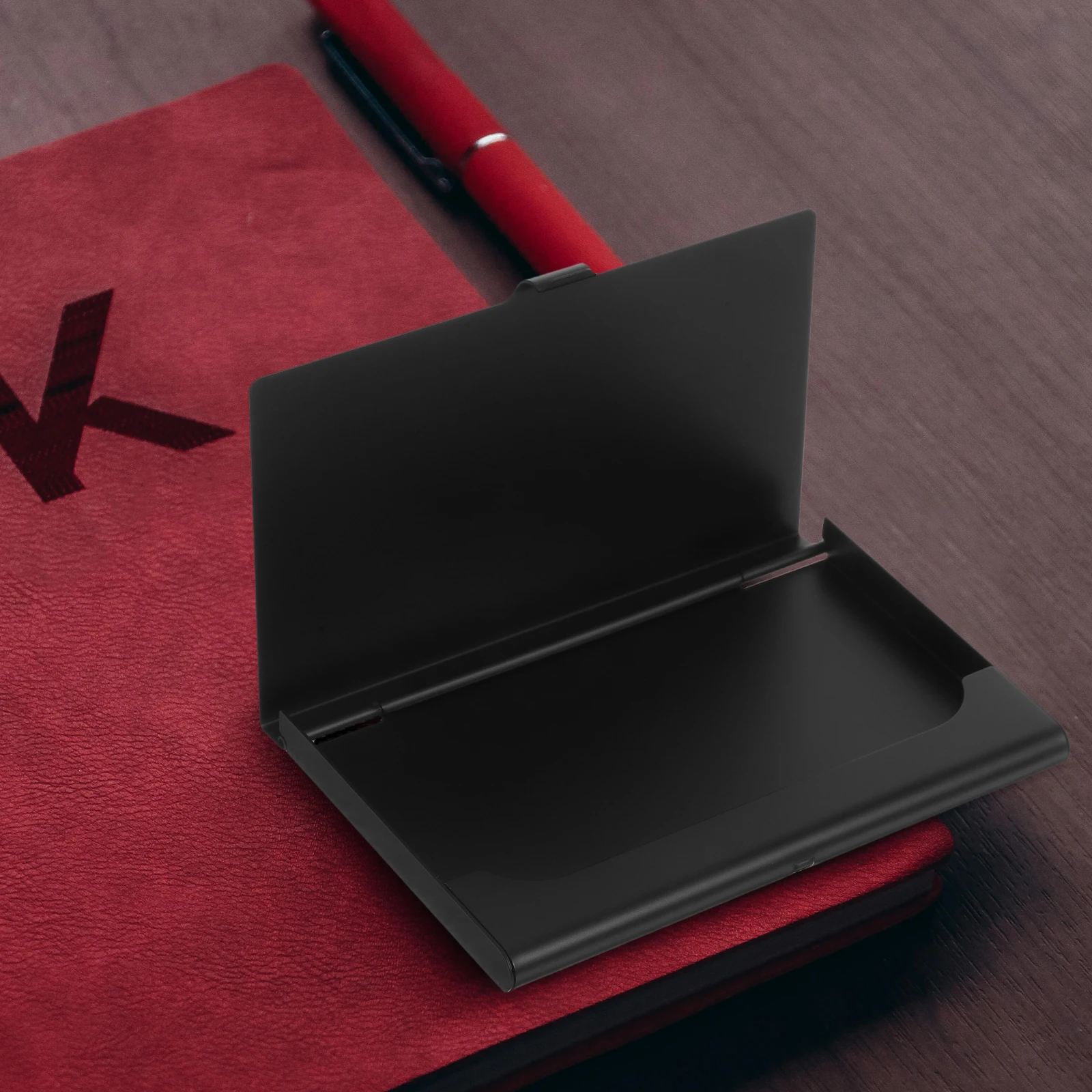 

Aluminum Alloy Business Card Holder with Sparkling Rhinestones Metal Case Large Capacity for Cards Credit Id Portable Organizer