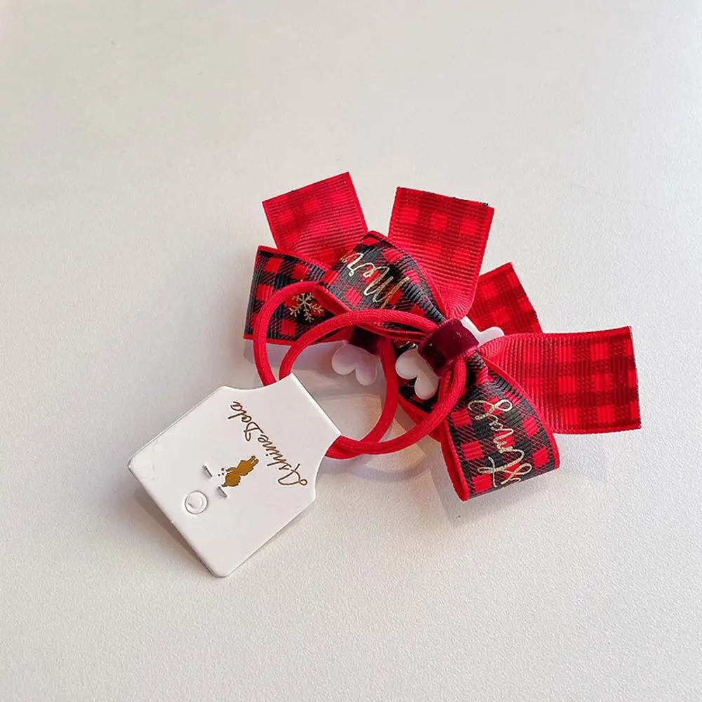 سانتا كلوز إكسسوارات الشعر عقال الكورية أغطية الرأس القوس شريط مطاطي رباط شعر عيد الميلاد الشعر الدائري عيد الميلاد حبل الشعر