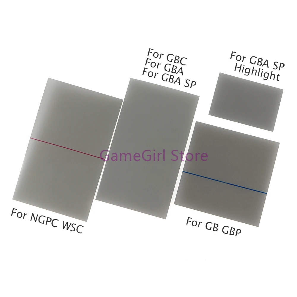 50pcs Polarized Polarizer Filter Film Sheet Backlit Screen Modify Part for Gamboy GB GBP GBA SP Highlight GBC GBA WSC NGPC