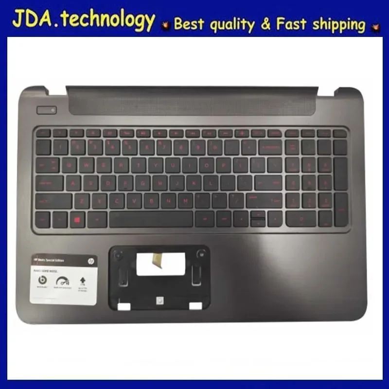 

MEIARROW 96%New For HP 15-P 15-K 15-K217TX 15-P010DX TPN-Q140 Q139 Q141 palmest US keyboard upper cover 762529-001 768506-001
