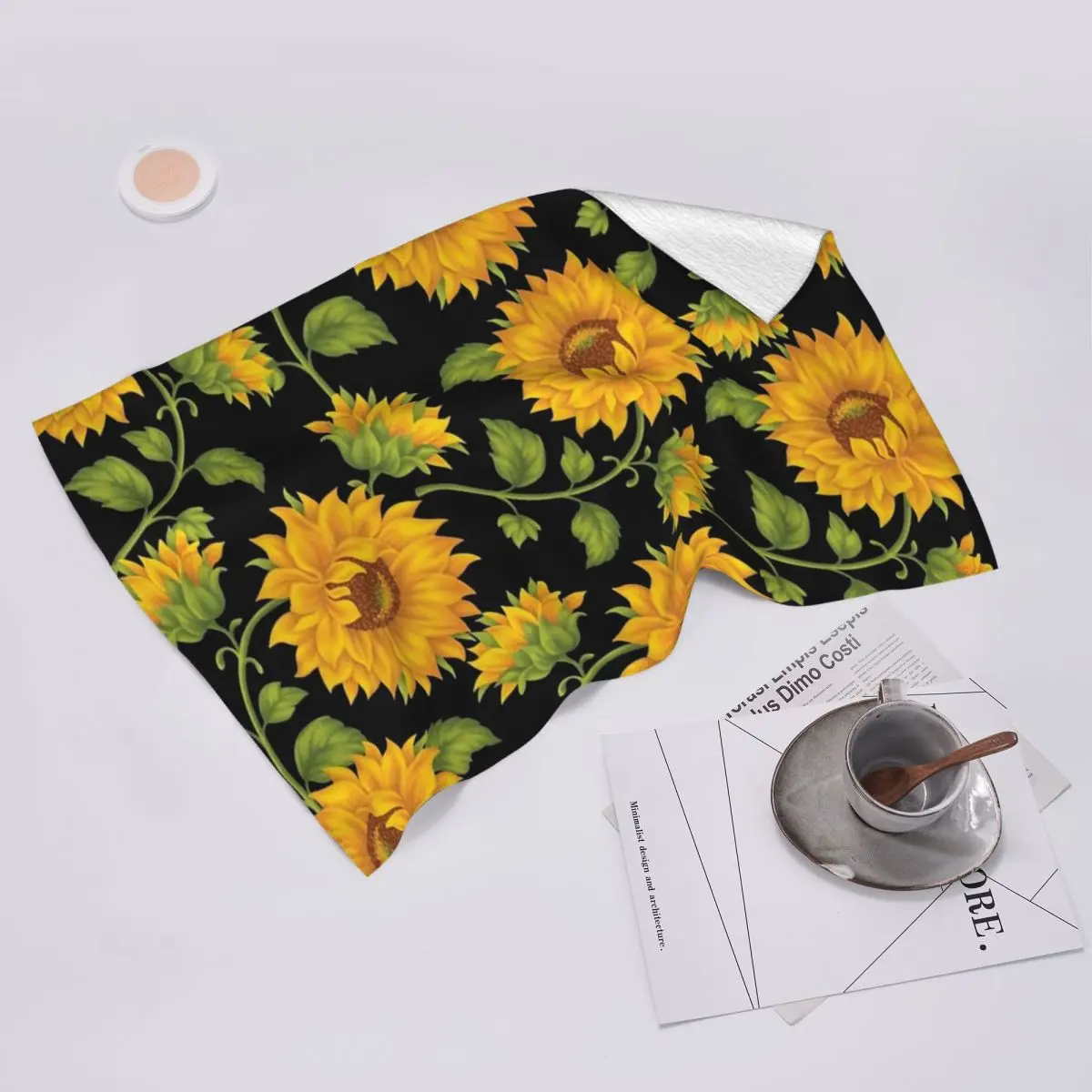 Custom Sunflower Soft Face Towel Quick Dry Pool Bath Cotton Towels Absorbent Quick