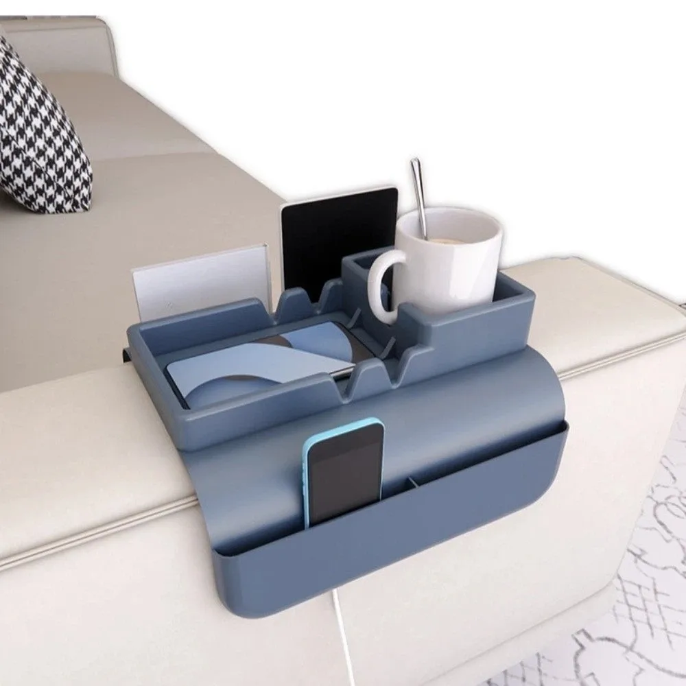 

Многофункциональный подстаканник-органайзер на подлокотник дивана: компактный, силиконовый, нескользящий, для хранения вещей и использования в качестве мини-столика