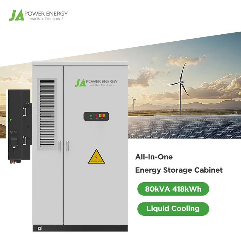 JApower Commercial Industrial 80kw Inverter and 200kwh 215kwh 261kwh 418kwh Litium Batteries All in One Solor Storage System