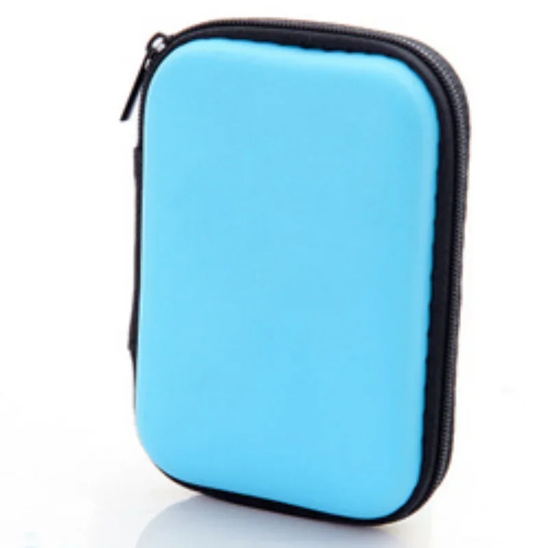 Mini Portable Earphone Bag High Quality Coin Purse Headphone USB Cable Case Storage Box EVA Material Hard Disk Carry Case Bag