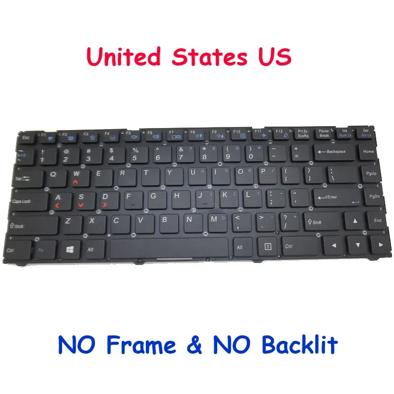 

P640RF English LA Keyboard For CLEVO P640 N130BU N130WU CVM16M83US-430 6-80-N1300-011-1 CVM16M86LA-430 6-80-N1300-481-1 NO Frame