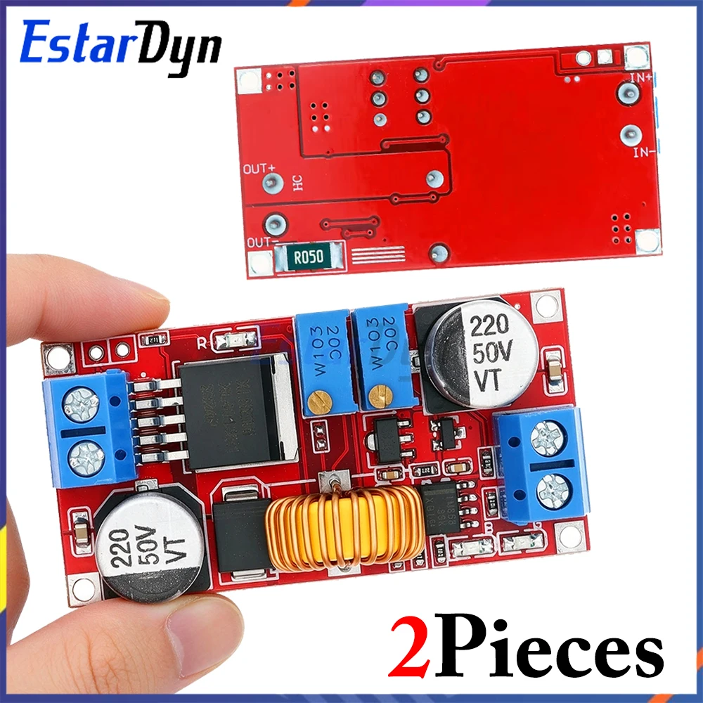 2pcs XL4015 5A DC to DC Power Converter 8-34V to 1.25-32V CC CV LED Driver Step Down Charging Board Lithium Charger Module
