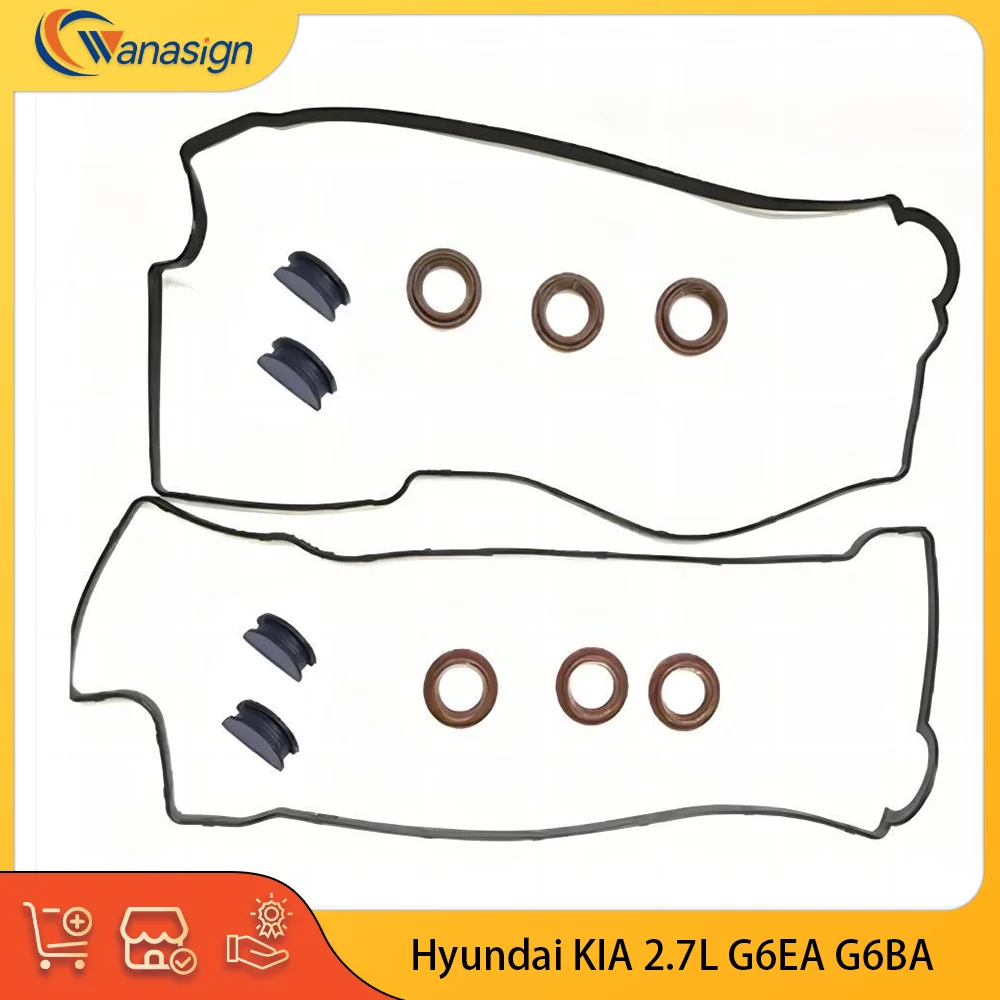 

Valve Cover Gasket Set For Hyundai KIA GRANDEUR SANTA FÉ CARNIVAL GRAND CARNIVAL MAGENTIS OPIRUS 2.7L V6 G6EA 2.7 L 2000-2015