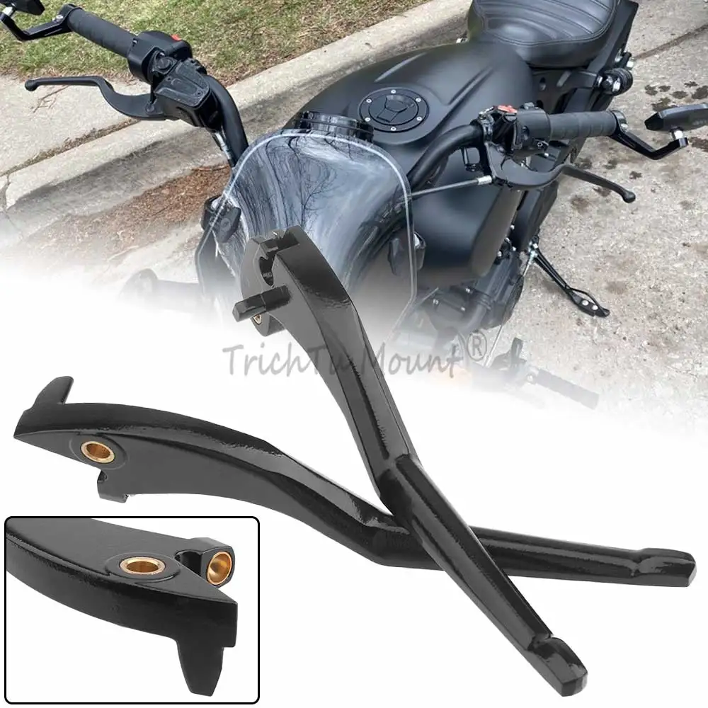 2Pcs Motorcycle For Indian Scout Bobber Sixty with ABS 2017 - 2021Hand Control Clutch And Brake Lever Set Black Aluminum Parts