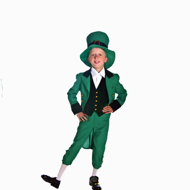 Wizard of Oz Costume City Guardian Green Elf Playsuit Saint Patrick's Day Irish Fairy Costume Halloween Costume