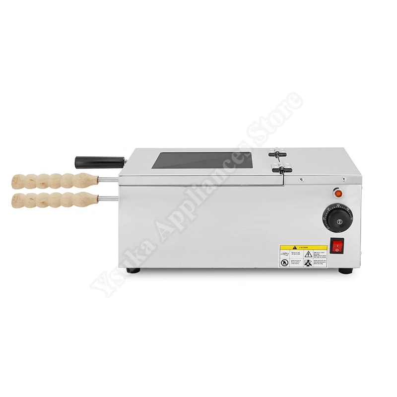 Chimney Cake Baking Machine 1500W Stainless Steel Rolling Waffle Crispy Machine Ice Cream Cone Machine