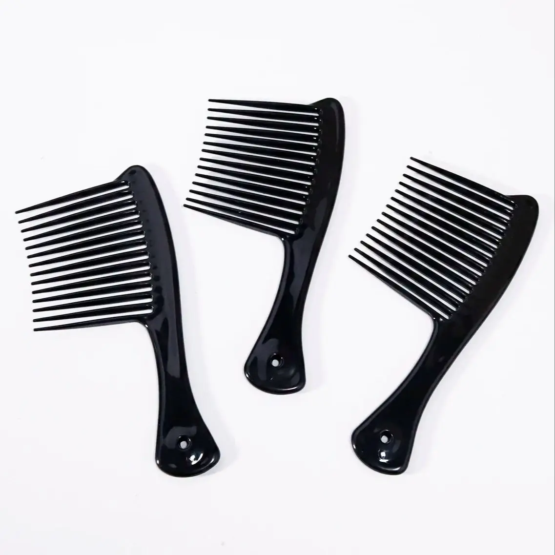 

3 шт. толстых пластиковых расчесок с широкими зубьями, гладкая расческа для укладки волос, расческа для отшелушивания, дизайн «топор», специально для париков из натуральных волос