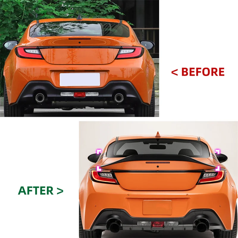 Gloss Rear Wing roof Trunk top Spoiler For Toyota GR86 Subaru BRZ 2022 + Tail Tailgate Splitter Lip Spoilers HIGH KICK DUCKBILL