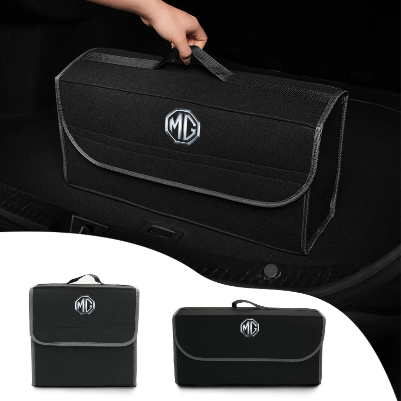 Car Trunk Storage Box Large Capacity Felt Tools Bag Accessories For Morris Garages MG 6 3 5 7 TF ZR ZS HS GS GT Hector RX5 RX8