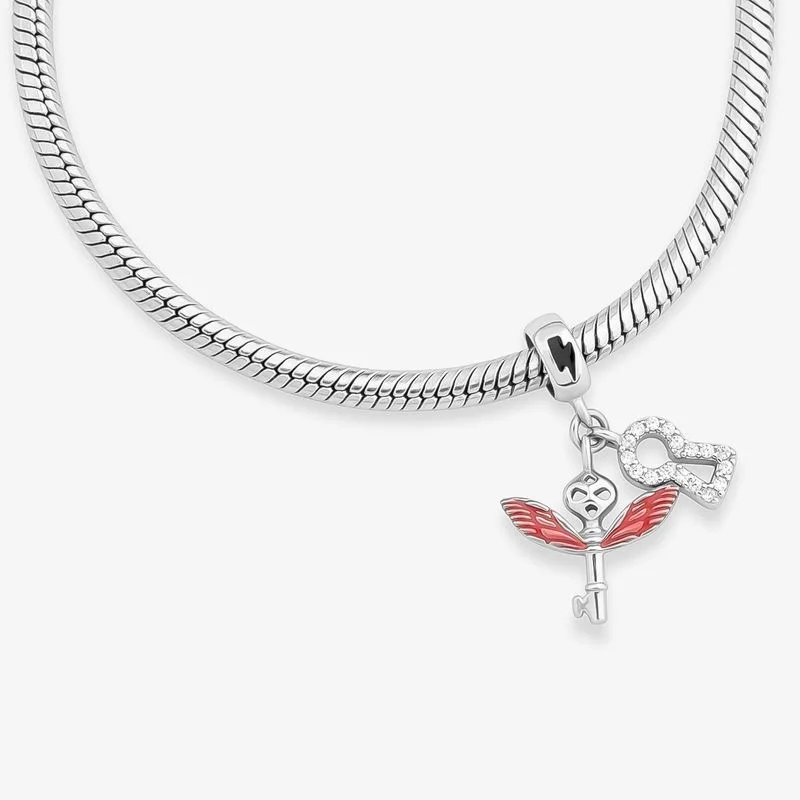 925 Sterling Silver Charms Colorful Butterfly Travel Music Shoe Bow Pendant Beads DIY Making Accessories Fashion Jewelry Gift view 6