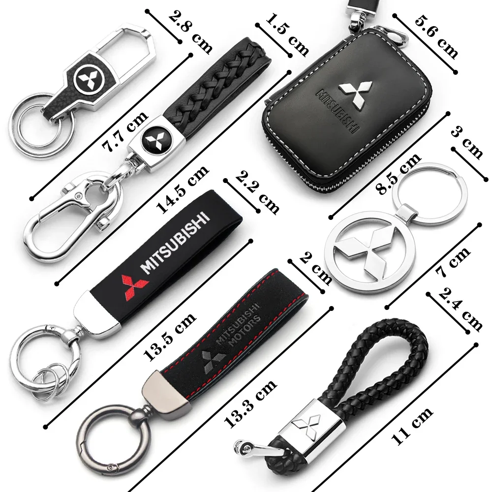 الرسمية حقيقية جلدية معدنية سيارة المفاتيح شارة شعار لميتسوبيشي أوتلاندر باجيرو لانسر EX ديليكا جالانت الفضاء ستار ASX #5