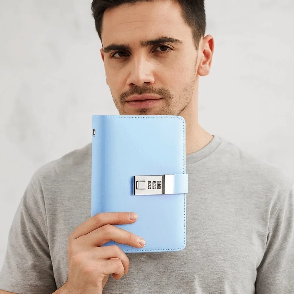 A6 Code Notebook for Money Solid Color Anti-splash Water Cash Budget Ledger Daily Plan Academic Weekly Agenda