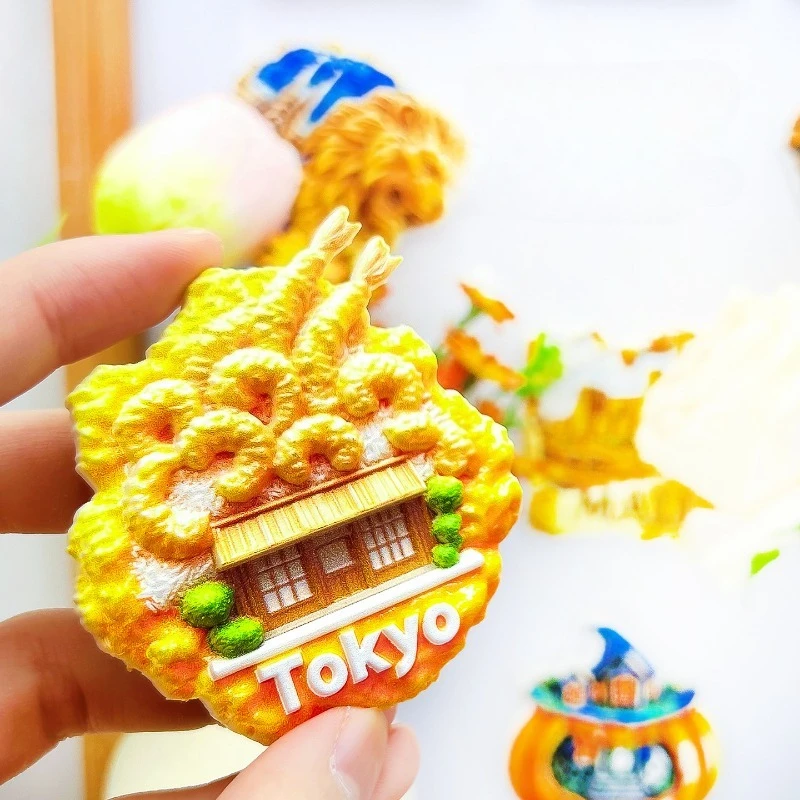 Tokyo Tempura Fridge Magnet - Authentic 3D Restaurant Souvenir Unique Japanese Foodie Gift for Travel & Kitchen Decor