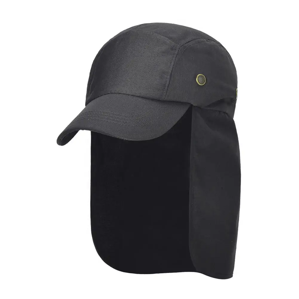 Outdoor fishing Fisherman hat Adjustable camping trip cap cape protection neck UV sun breathable extended edge R1P8 view 4