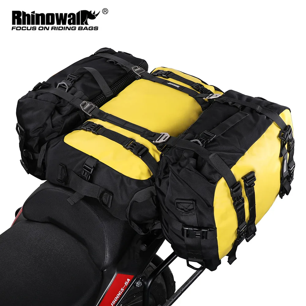 Rhinowalk Motorcycle Yellow Rear Seat Bag 10L/20L/30L Waterproof Luggage Pack Tail Multi-Function Bumper Bale Single-piece sales