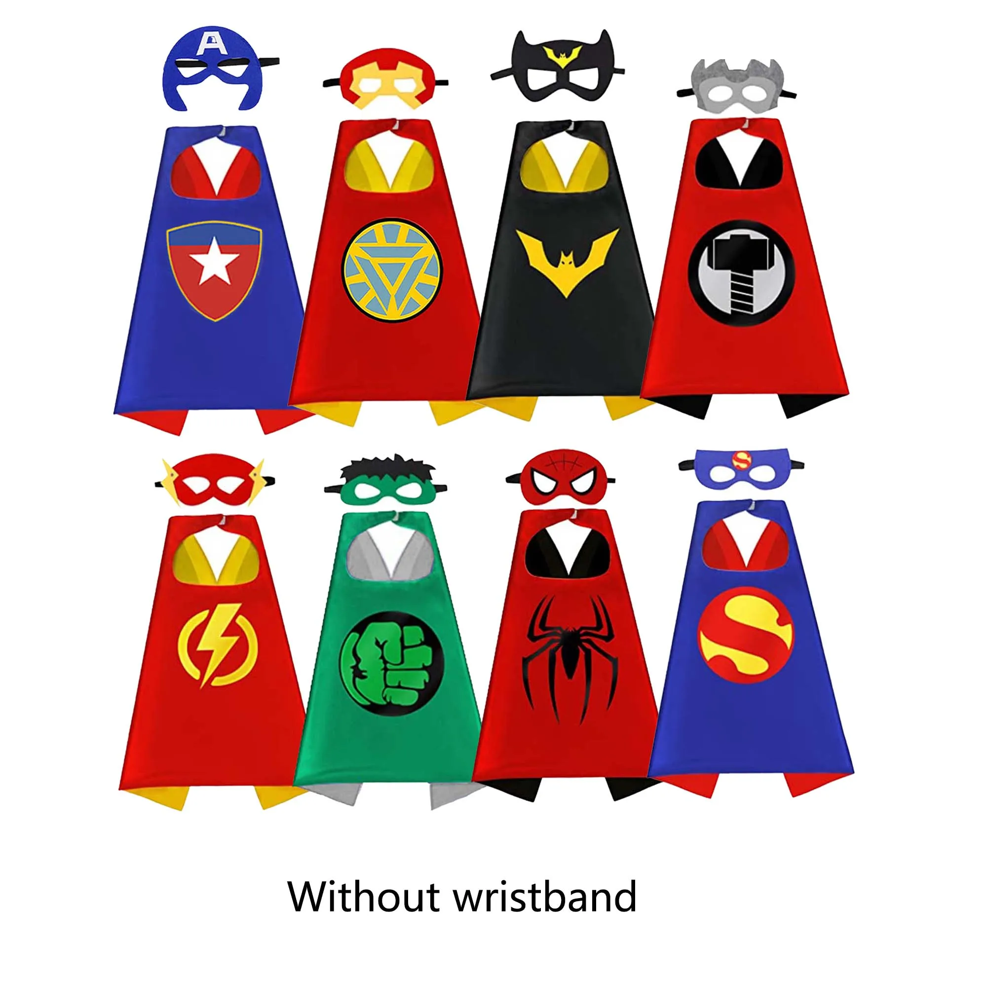 8 sets superheld capes voor cool halloween kerstkostuum cosplay festival feestartikelen gunsten aankleden voor jongens meisjes