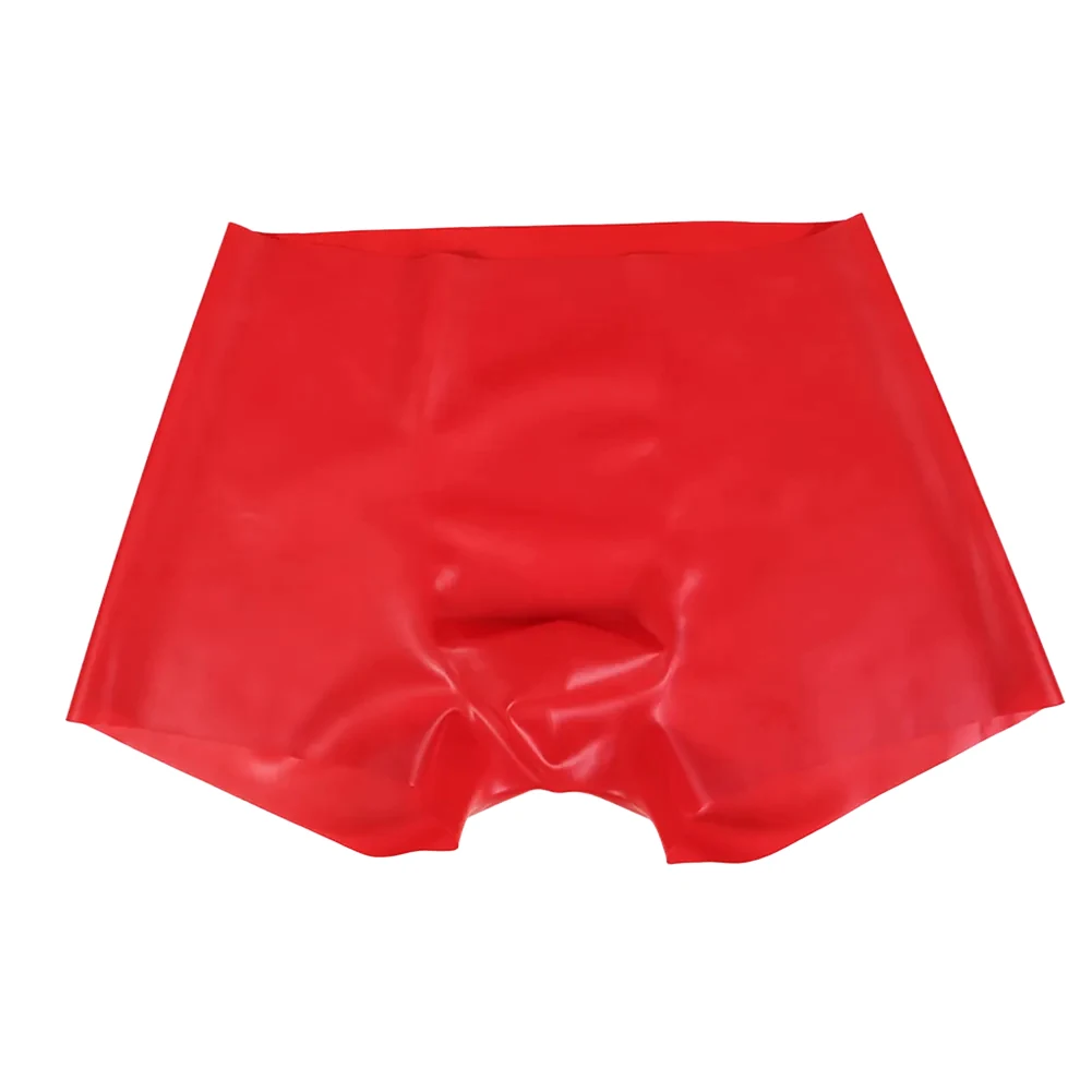 

1 Pcs Mens Sexy Latex Underpants Boxer Briefs See-Through Erotic Rubber Safety Panties Elastic Transparent Flat Angle Short