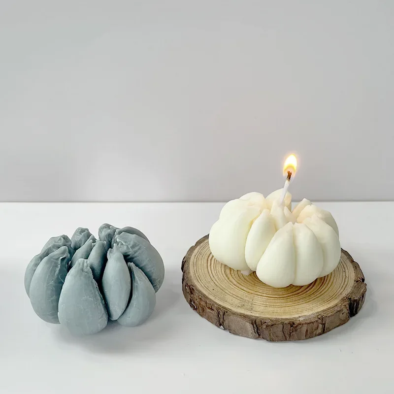 

Simulation Garlic Candle Silicone Mold DIY Garlic Aroma Diffuser Incense Stone Gypsum Ornament