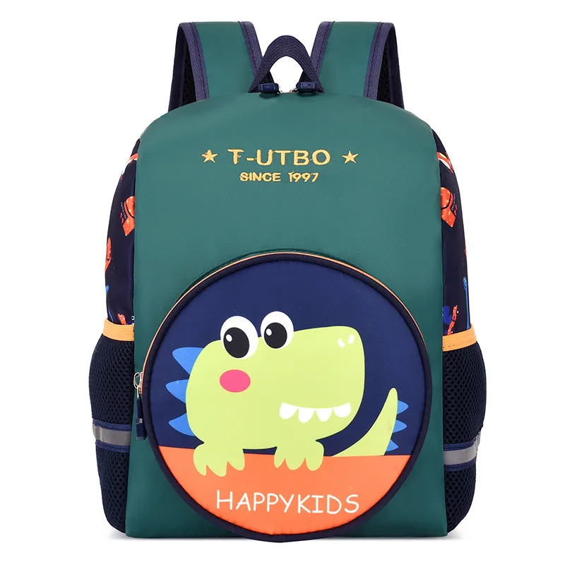 2-6Years Children Schoolbags Cartoon Cute Two-shoulder Bags With Zipper Color Matching Fashion Trendy New Baby Unisex Backpacks