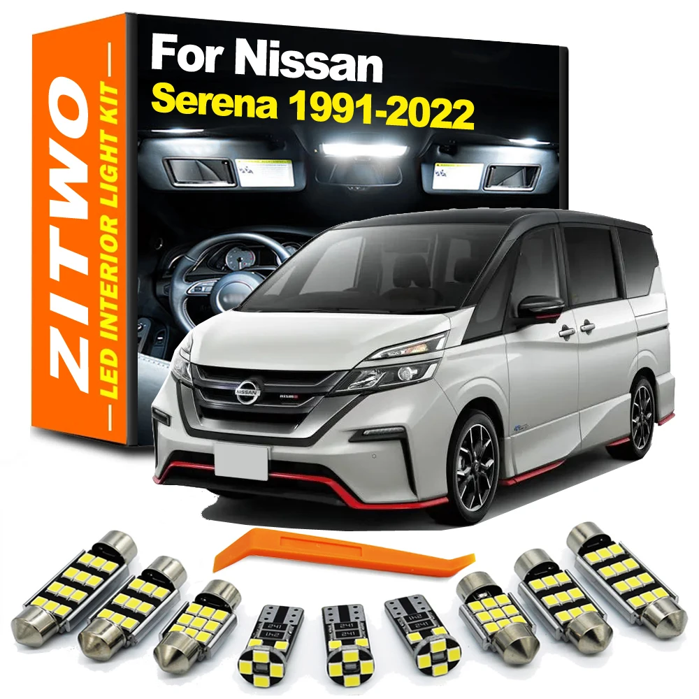 ZITWO Car LED Interior Dome Reading Trunk Plate Light Kit For Nissan Serena C23 C24 C25 C26 C27 1991- 2018 2019 2020 2021 2022