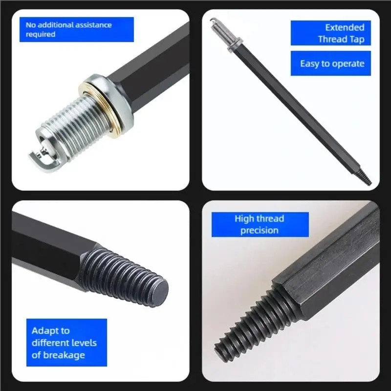 R9UF مجموعة شمعات إشعال السيارة ذات التكوين العكسي للرأس المزدوج #5