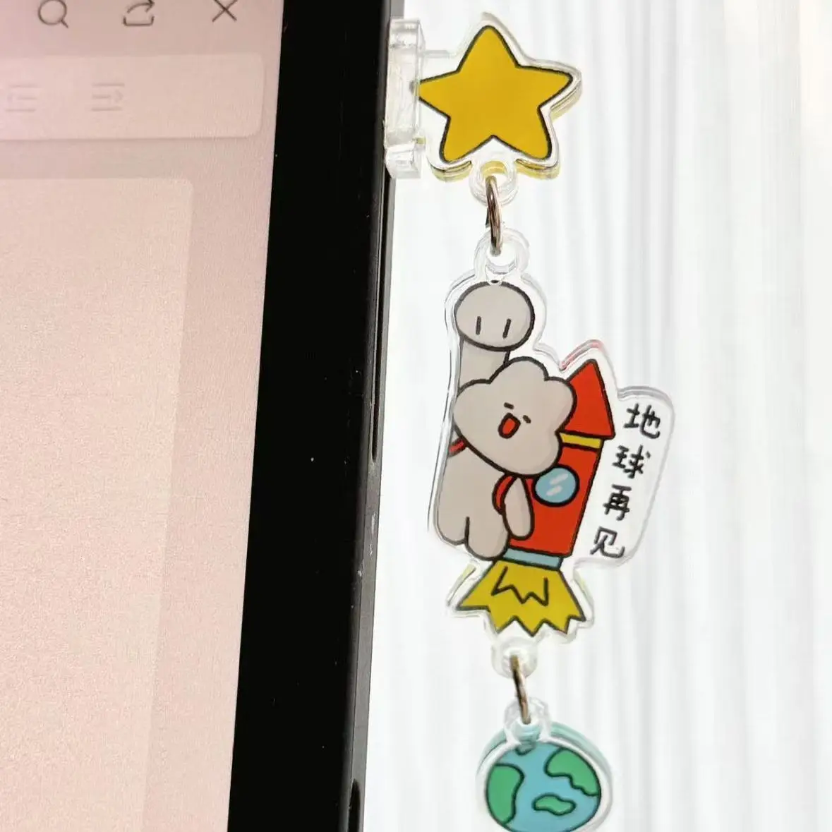Cute Creative Worker Cow and Horse Computer Decoration Creative Personality Series Computer Side Decoration Acrylic Shake Music