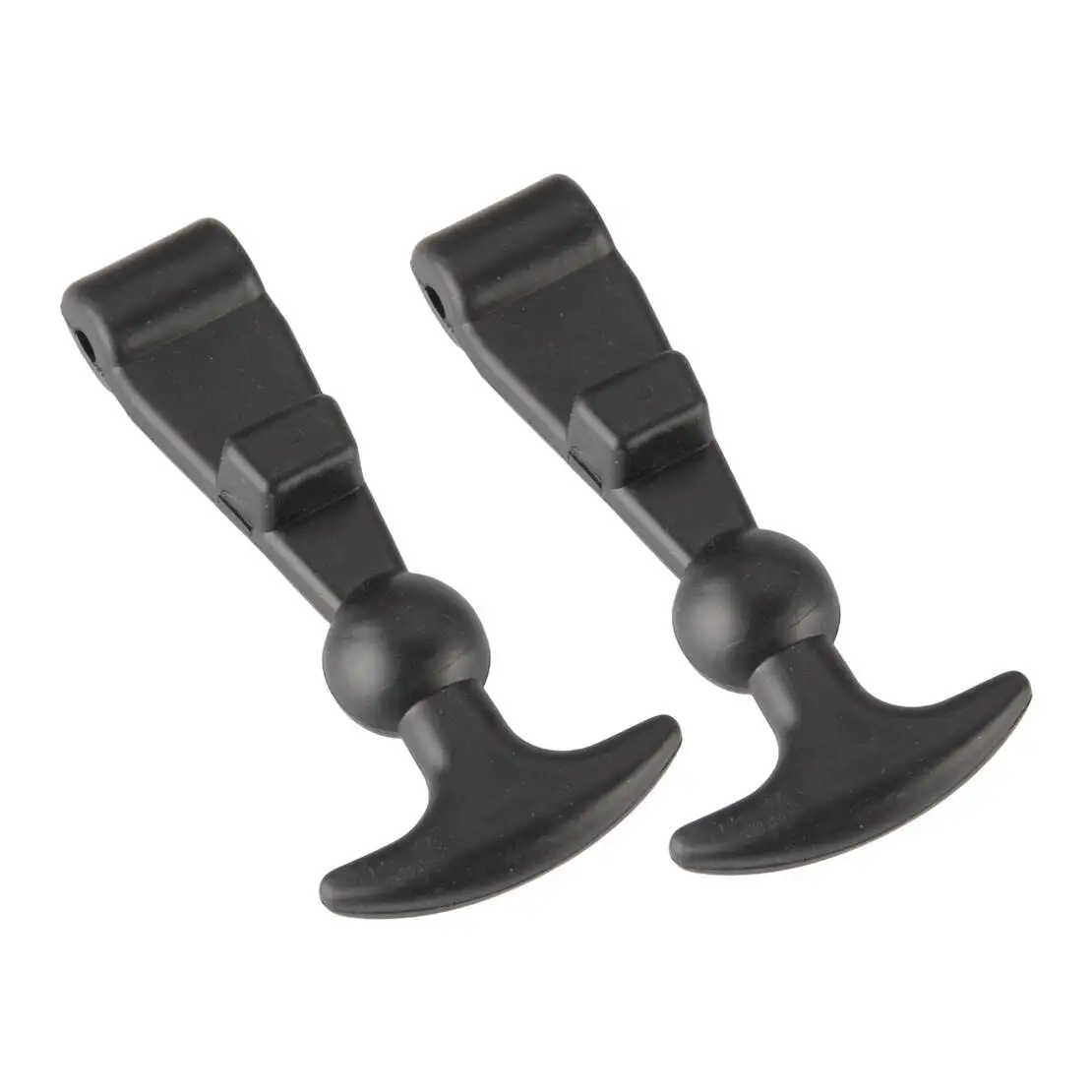 2pcs Tractor Black Rubber Hood Hold Down Latch Lid Holder Strap 125mm x 60mm
