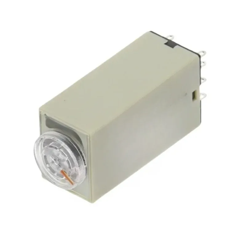 H3Y-2 Rotary Knob Power On Delay Timer Relay DPDT Multi Timing Range AC110V 220V 380V Circuit Control Component  10pcs